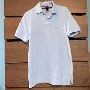 Tommy Hilfiger baby blue polo Size: M
